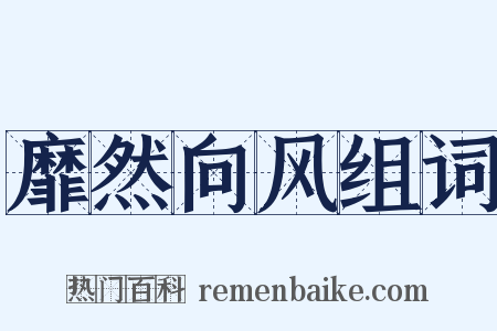 靡然向风组词是什么意思的图片